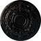 Ekena Millwork Oslo Ceiling Medallion (Fits Canopies up to 10 1/2"), Hand-Painted Black Pearl, 28 1/8"OD x 1 3/4"P CM28OSBPS - alternate 1